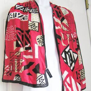 Beautiful Anne Klein 100% Silk Scarf 62 " X 12"